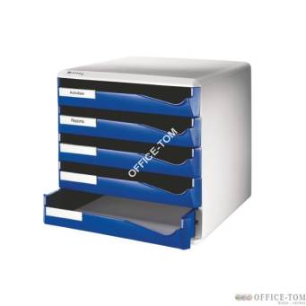 Pojemnik na korespondencję  LEITZ - 5 szuflad, niebieski
