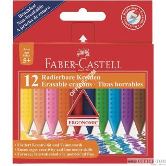 Kredki Grip trójkątne 12 kol. opakowanie kartonowe Faber-Castell