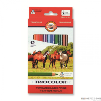 Kredki Kin Tricolor 3142 12 kolorów 9mm