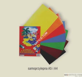 Zeszyt papierów kolorowych A4 klej CORMORAN *0048