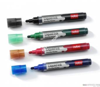Markery suchościeralne Nobo Liquid Ink różne kolory