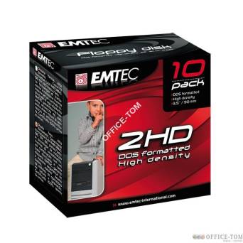 Dyskietka EMTEC 3,5\'\' 2HD Extra DOS 1,44MB 10szt czarne