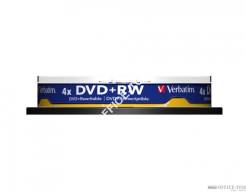 Płyta VERBATIM DVD+RW  cake box 10  4.7GB  4x Matt Silver