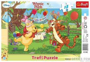 Puzzle Urodziny Kubusia - Puzzle Ramkowe 15 elementów TREFL 31130