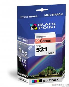 BLACK POINT Wkład do CANON CLI-521CMYK MULTIPACK (CMYK) ml