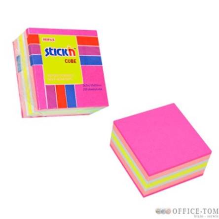 Notes kostka 51mmX51mm, różowa-mix neon i pastel STICK\'N