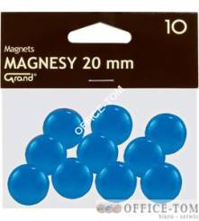 Magnesy średnica 20 mm niebieski 10 szt. Grand