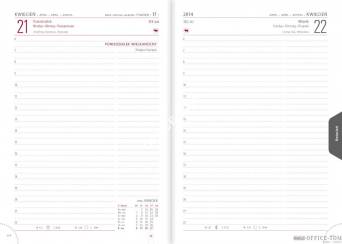 Kalendarz A5 książkowy  ok.34 -C3 turkus/latteTELEGRAPH
