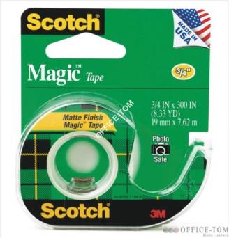 104 Taśma samoprzylepna Scotch® Magic™, matowa, na podajniku, 13mm x 11,4m