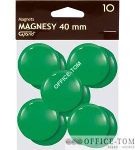 Magnesy średnica 40 mm zielony 10 szt. Grand