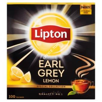 Lipton Earl Grey Lemon Herbata czarna 200g (100 torebek)