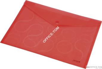 Teczka kopertowa A4 OMEGA przezroczysta czerwona 0410-0031-05 Panta Plast