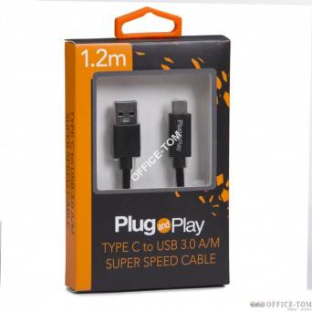 Kabel TYP-C/USB 30 A/M SUPER PRĘDKOŚĆ 12M PLUG&PLAY
