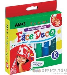 Farby do twarzy AMOS FD5P6 6 kolorów