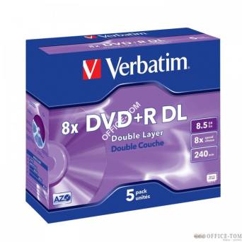 Płyta VERBATIM DVD+R DL jewel case 8.5GB 8x Matt Silver