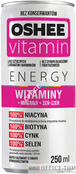 Oshee Vitamin Napój Energetyczny- Witaminy, smak pomarańczowy 0,25l