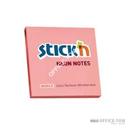 Notes Samoprzylepny 76mm x76mm Różowy Neonowy 21166 Stick\'n