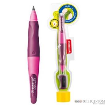 Ołówek automatyczny Stabilo Easy Ergo 3,15 mm różowy dla leworęcznych + temperówka
