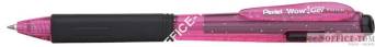 Długopis żelowy WOW BK437CR/P różowy pstrykany gumowy uchwyt PENTEL