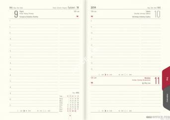 Kalendarz książkowy B6 LUX ok.12 -L4 brąz błysk Telegraph
