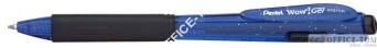 Długopis żelowy WOW BK437CR/C niebieski pstrykany gumowy uchwyt PENTEL