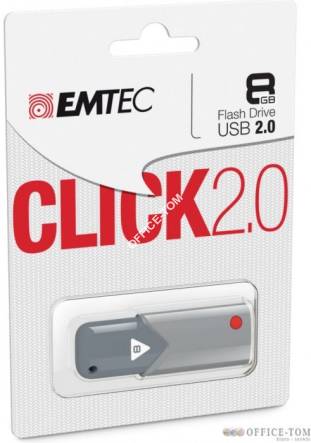 Pamięć USB EMTEC 8GB USB 2,0 click szary     ECMMD8GB102