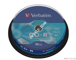 Płyta VERBATIM CD-R  cake box 10  700MB  52x Extra Protection