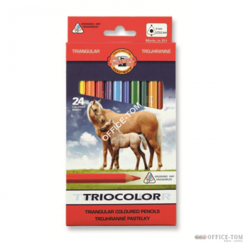 Kredki Kin Tricolor 3144 24 kolory 9 mm