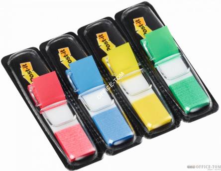 Zakładki indeksujące Post-it® 683-4 , 4 kolory standardowe po 35 szt., 12mm x 43 mm 3M