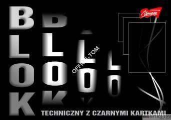 Blok techniczny z czarnymi kartkami 180 g/m2, A3, 10k.