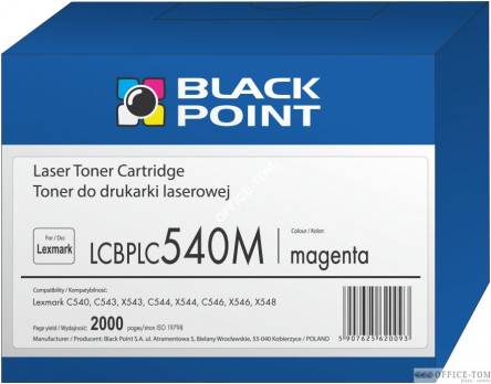 BLACK POINT Toner do LEXMARK C540H1MG magenta 2000str
