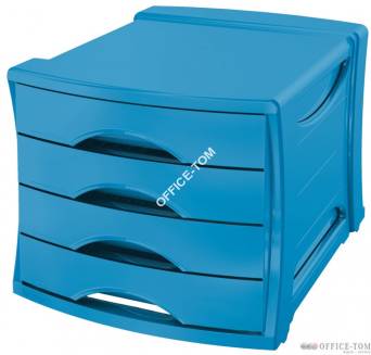 Pojemnik z szufladami z 4 szufladami ESSELTE Europost VIVIDA, niebieski