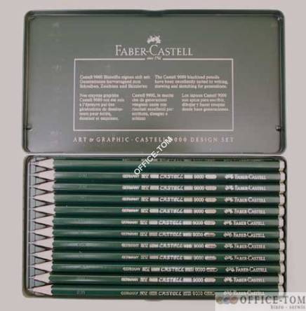 Ołówek Castell 9000 Design komplet Metal 12 szt. FABER-CASTELL