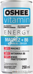 Oshee Vitamin Napój Energetyczny- Magnez, owocy tropikalne 0,25l, zgrzewka=24sztuki (puszki)