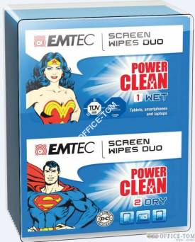 Chusteczki do ekranu LCD/CRT EMTEC POWER CLEAN Superman & Wondrewoman