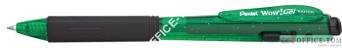 Długopis żelowy WOW BK437CR/D zielony pstrykany gumowy uchwyt PENTEL