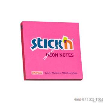 Notes Samoprzylepny 76mm x76mm Ciemnoróżowy Neonowy (12) 21165 Stick\'n