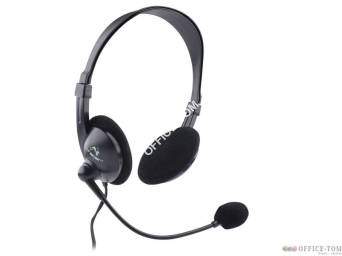 Słuchawki z mikrofonem  TRACER OMNI TRS-301M (301 MV)  Mini-jack Czarny