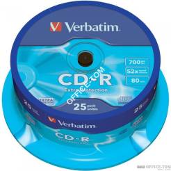 Płyta VERBATIM CD-R cake box 25 700MB 52x Extra Protection