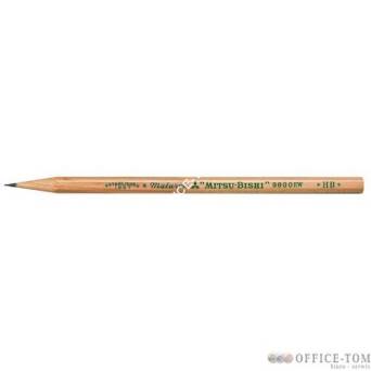 Ołówek z drewna cedrowego, ekologiczny, bez gumki Uni 9800 UNI