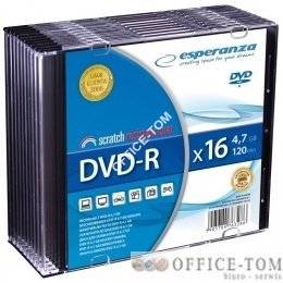 Płyty DVD-R ESPERANZA 47GB x16 - SLIM CASE 10 SZT