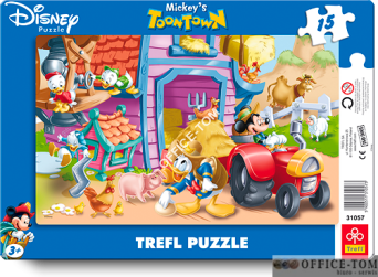Puzzle Gospodarstwo Disney - Puzzle Ramkowe 15 elementów TREFL 31057