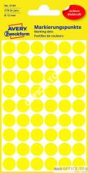 Kółka AVERY ZWECKFORM do zaznaczania kolorowe 270 etyk./op., Ø12 mm, żółte