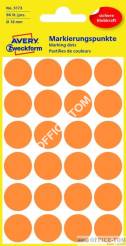 Kółka AVERY ZWECKFORM do zaznaczania kolorowe 96 etyk./op., Ø18 mm, pomarańczowe odblaskowe