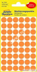 Kółka AVERY ZWECKFORM do zaznaczania kolorowe 270 etyk./op., Ø12 mm, pomarańczowe odblaskowe