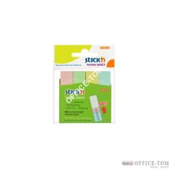 ZAKŁADKI IND. PAPIER. 50X12MM, 4 KOL.PASTEL. (400 KART.)