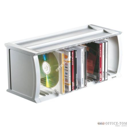 Stojak na 25 CD/DVD ESSELTE DATALINE (148 x 350 x 140), jasnoszary