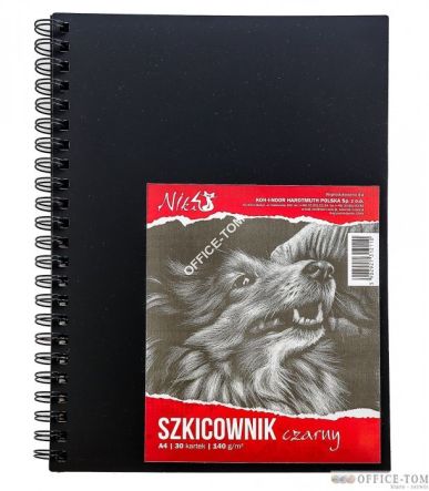 Szkicownik A4 140g 30kartek czarny KOH I NOOR