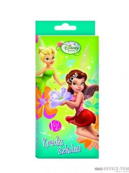 Kredki trójkątne 12 kol. dł. 18 cm w pud.kart. WRÓŻKI  DISNEY St.Majewski