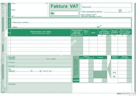 Faktura VAT MICHALCZYK I PROKOP A5 80 kartek